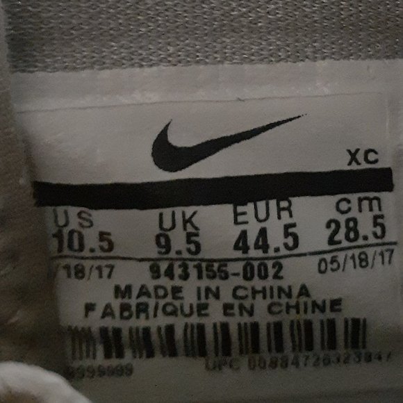 NIKE LEBRON JAMES ZOOM 943-155-002 SIZE 10.5 HIGH TOP SNEAKERS GREY - Picture 16 of 16